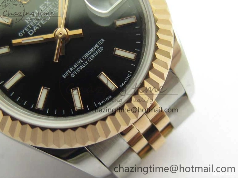 1218 Datejust 28mm 279173 SS RG BP Maker Best Edition Black Dial on SS RG Jubilee Bracelet ETA TopPick 2580